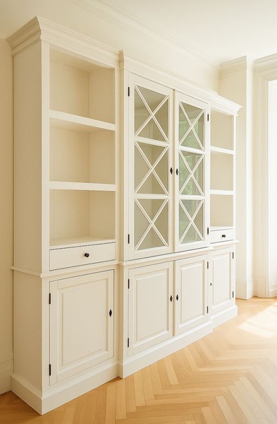 Casa Padrino Landhausstil Massivholz Schrank Weiß 220 Cm - Landhausstil MöBel-image