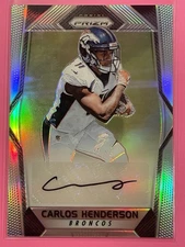 2017 Panini Prizm Carlos Henderson Rookie Auto Silver Prizm RC #RA-CH Football