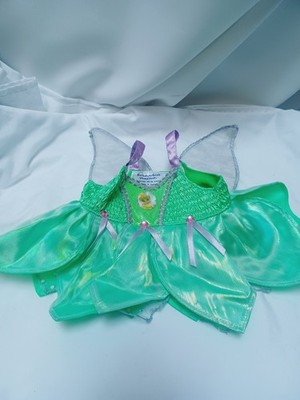Vintage Build A Bear Workshop Disney Tinkerbell Dress Fairy Green Layers Cloth 