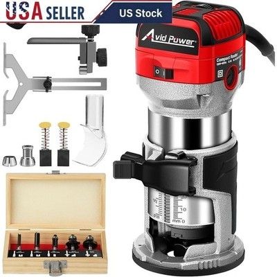 1.25 HP Compact Router Tool Variable Speed 10000-32000 RPM LED Dust Hood New