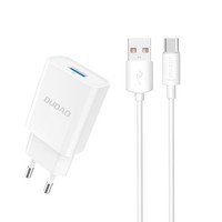 Dudao A4EU 10W USB-A WandladegeräT Mit Usb-C-Kabel, Weiß