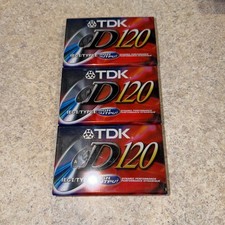 New TDK High Output Type I D 120 Min Audio Cassette Tapes Lot of 3 Sealed