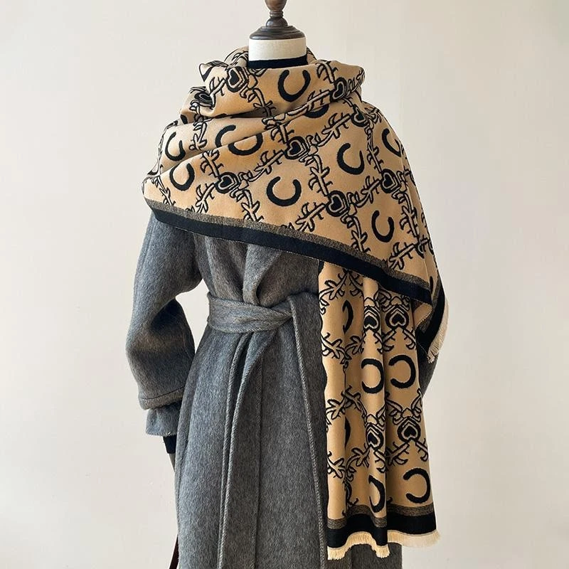 Women's Luxury Cashmere Feel Paisley Scarf Warm Winter Shawl Wrap Blanket