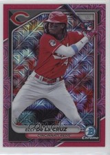 2024 Bowman Mega Box Chrome Pink Mojo Refractor 190/199 Elly De La Cruz #22 b4d