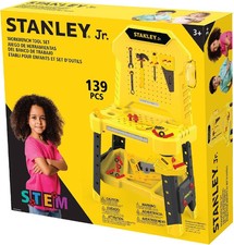 Stanley Jr. Pretend Play Workbench Tool Set 140pc-New