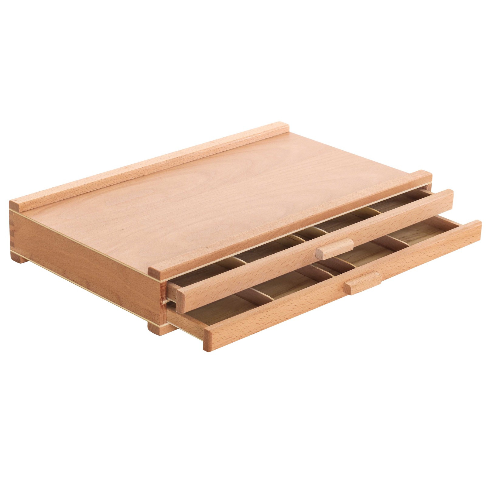 US Art Supply&reg; 2-Drawer Artist Wood Pastel, Pen, Marker Sto