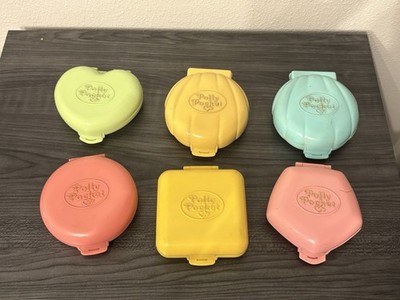 Lot of 1989-1992 Blue Polly Pocket Compact Playsets No Figures Vintage As-Is