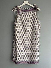 J.Crew NWT $168 The Sadie Mini Dress Lilac Block Print Tie Shoulder M Resort
