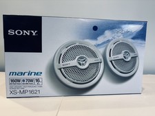Sony XS-MP1621 6.5" 2-Way Coaxial Marine Audio Speakers Pair 160W Peak Power