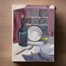 Estate Sale Collection Texas Artist Acrylic Painting on Canvas 18" x 24" Signed