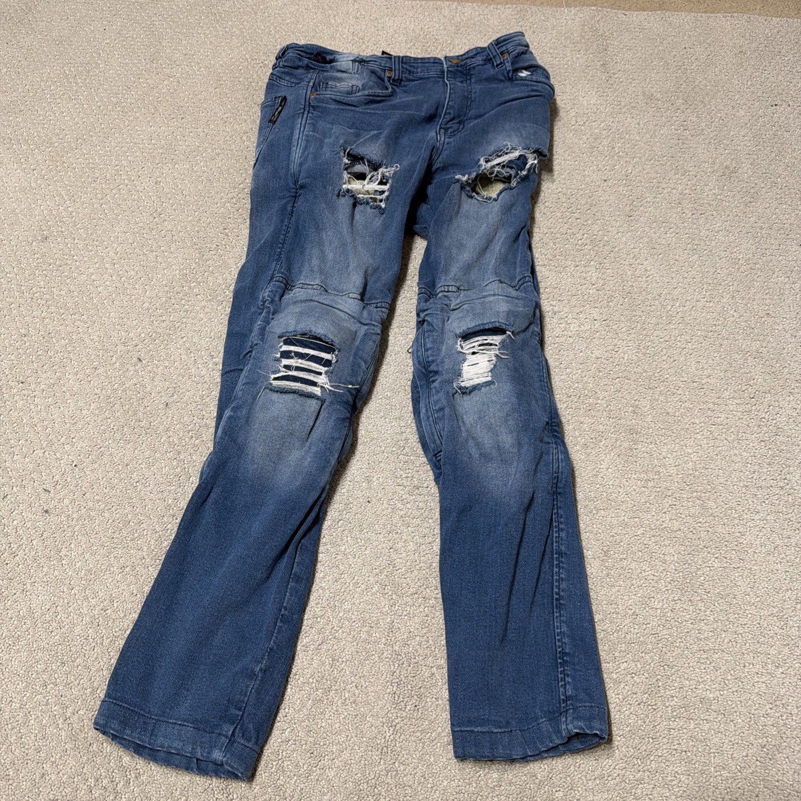 Revolt Ripped Armored Jeans By Raven Moto Size 32 armor included