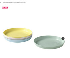 IKEA KALAS Plate, Mixed Colors ,Polypropylene,7 1/2 ",,6 in Pack Different Color