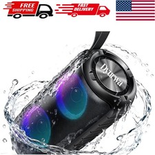 Portable Bluetooth Speaker with 360  Sound  RGB Lights - Waterproof 12H Play