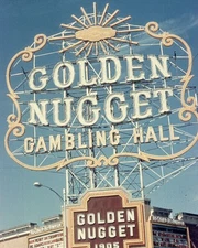 649530 1957 Downtown Las Vegas Casino Golden Nugget Wall Print Poster