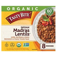 Tasty Bite Organic Vegetarian All Natural Indian Madras 10 Ounce (Pack of 8) 