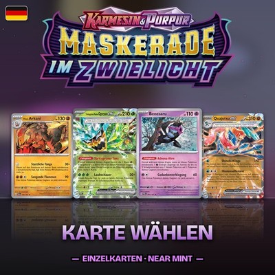 Pokemon Karten Maskerade im Zwielicht TWM Einzelkarten Auswahl Deutsch Near Mint