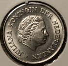 1960 Netherlands 25 Cents, UNC, Bright Lustrous Coin — photo 1