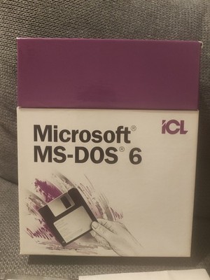 Microsoft MS-DOS 6 ICL Big Box OVP 3,5'' Disketten mit Zertifikat