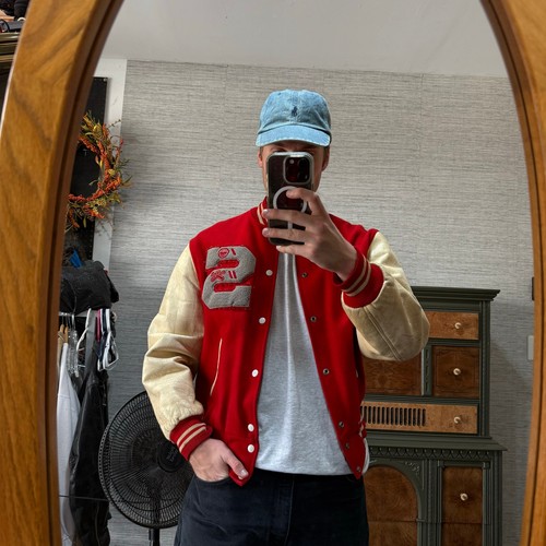 Vintage 1950s Highschool Varsity Letterman Jacket Sz 42 - Picture 7 of 11