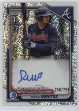 2024 Bowman Chrome Prospect Speckle Refractor 258/299 Diego Benitez Auto uk2