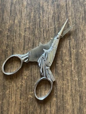 Halloween Silver Color Witch Salem Embroidery Scissors Vintage Inspired Antique