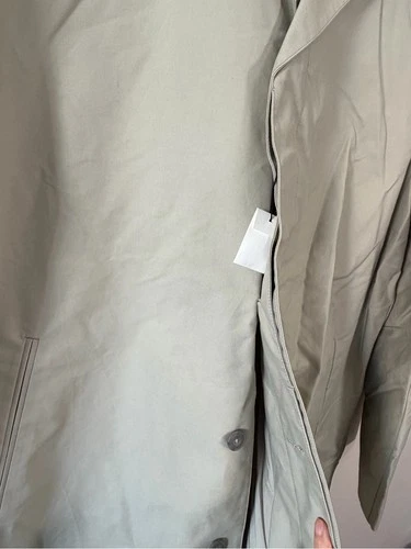 Calvin Klein Light Sage Single-Breasted Trench Coat L image 2