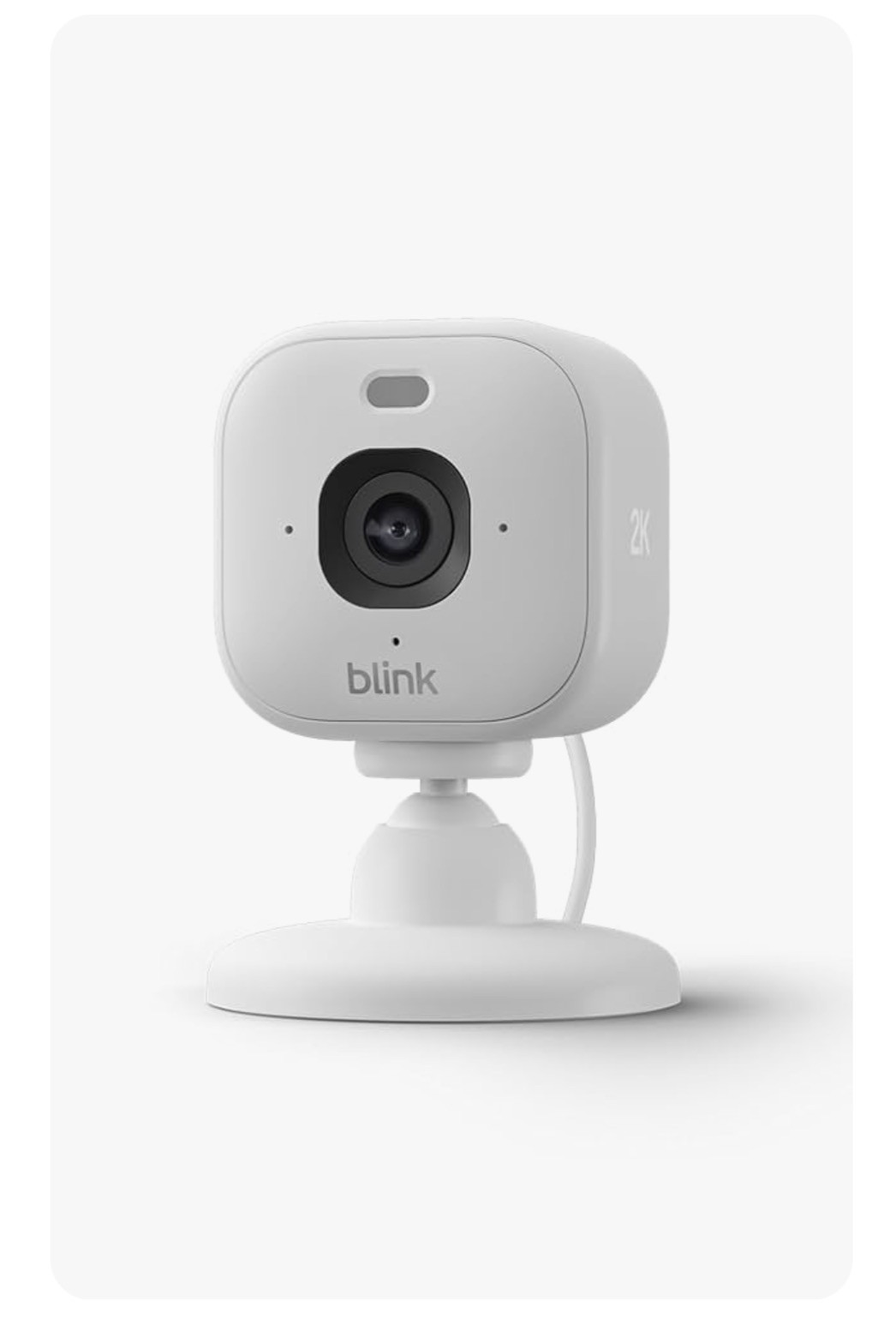 Blink Mini 2K+ Smart Indoor Security Camera White 4x Zoom - Night Vision - Alexa