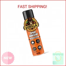 Gorilla Heavy Duty Spray Adhesive, Multipurpose & Repositionable, 14 Oz, Clear
