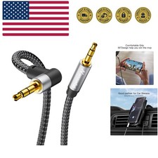 AUX Cord 12ft,3.5mm Stereo Audio Cable 90 Degree 3.5mm Male to Male Stereo Au...