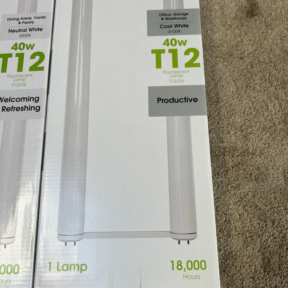 3 x Feit Electric 40w T12 U6 U-Bend Fluorescent Bulb Cool White - 18,000 hrs - Image 4 of 4