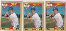 1987 TOPPS TIFFANY STEVE SAX ALL STAR #596 * DODGERS * 3 CARD LOT
