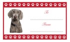 WEIMARANER Dog Christmas Birthday Gift labels Sticker Dog Pet Lover 