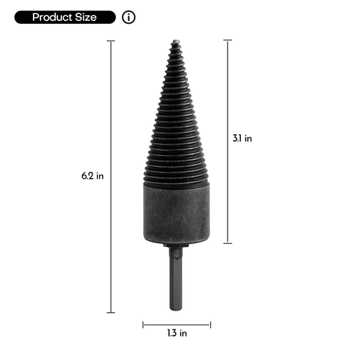 High Speed Twist Firewood Splitter Drill Bit Splitting Wood Cone Punch Tools - 第 19/20 張圖片