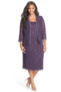 Alex-Evenings-Women-039-s-Eggplant-Sequined-Lace-Sheath-Dress-amp-Jacket-Plus-Size-14W