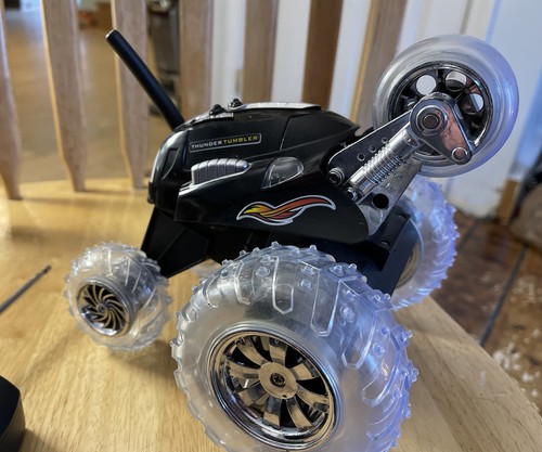 Sharper Image Thunder Tumbler Toy Car With Remote Control; Monster Truck BLACK - Picture 6 of 7