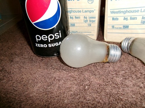 8 Philips Westinghouse 15 Watts Light Bulbs, 130V, Appliance Size, A15 shape - Picture 4 of 5