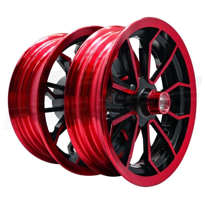 Llantas de aluminio F:300x12 R:400x12 rojo/negro para Honda MSX-SF, GROM125 Foto 2 de 4
