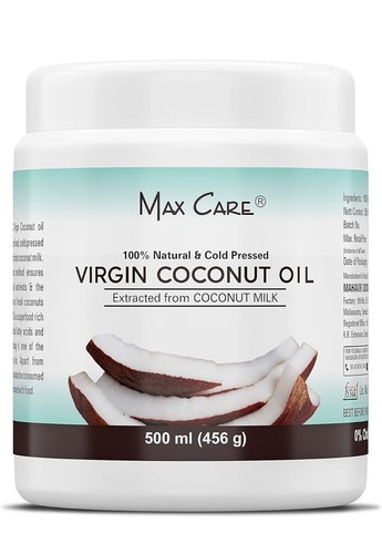 Max Care Wide Mouth Cold Pressed Virgin Coconut Oil, 500ml - 第 1/3 張圖片