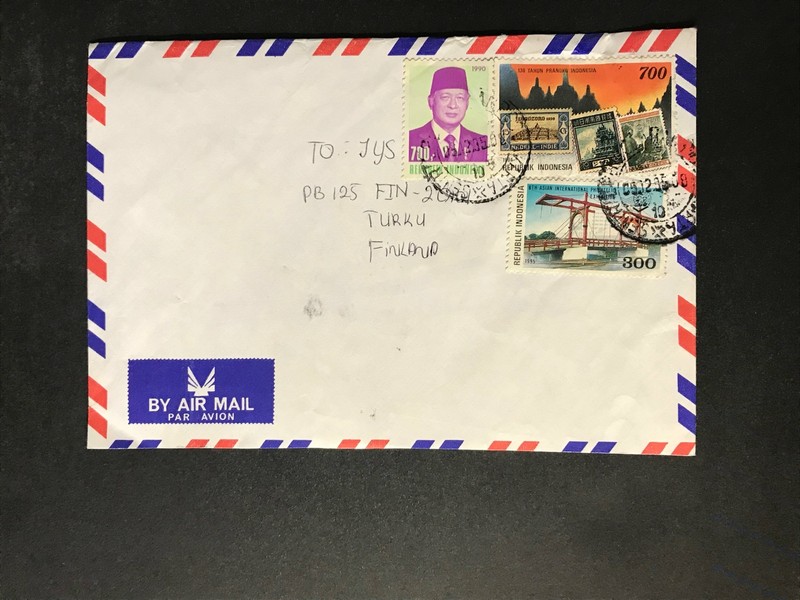 Indonesia #780//B242 Cover to Finland 1970-1999 Cover #956