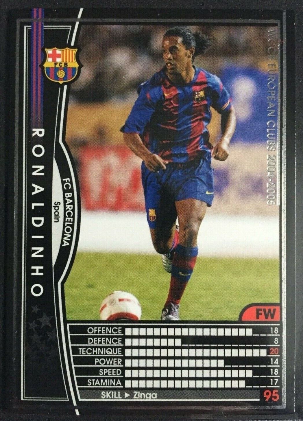 2004-05 Panini WCCF European clubs # 192 Ronaldinho 2004-05 Panini WCCF European clubs # 192 Ronaldinho
