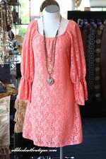 2 Tee Couture | Lace Dress Coral