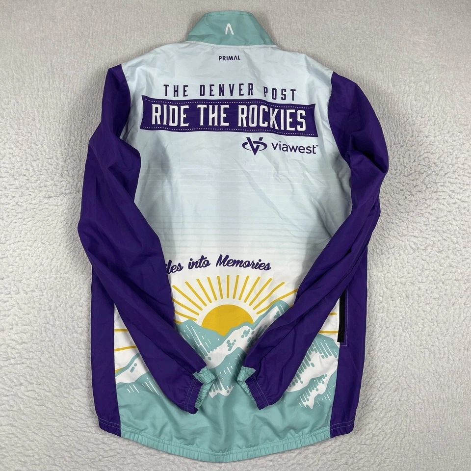 Primal куртка мужская средний полный молнии Sport вырез ветровка ездить Rockies новый с Ярлыками - Изображение 2 из 4