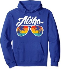 Aloha Hawaii Hawaiian Beach Summer Vacation Gift Unisex Hooded Sweatshirt