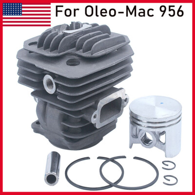 48mm Cylinder and Piston Kit For Oleo-Mac 956 Chainsaw 50012095B Plug 12 USA