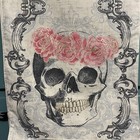 Cynthia Rowley Table Runner Halloween Skull Roses Pink Black Gothic NEW Party