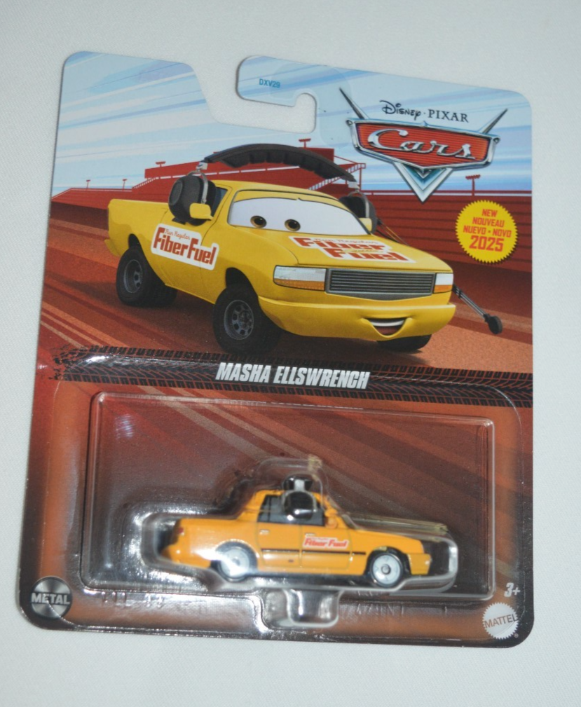 DISNEY PIXAR 2024 CARS METAL - MASHA ELLSWRENCH FIBER FUEL YELLOW