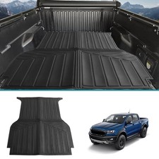 Truck Bed Mat For 2019-2023 Ford Ranger 5ft Short Bed Black Tpe Rubber Liner
