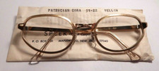 Vintage SPEER OPT. Patrician Cora Yellow 51/22 Eyeglass Frame New Old Stock 336