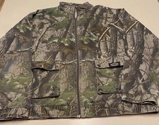 Spartan Outdoors Mens XL Zip Up Jacket Realtree Hardwoods Camo Hunting Vintage