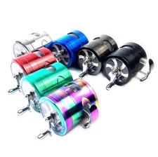 2.5x3 Inches 4 Piece Hand Crank Grinder with Glass Winder and Colleting Drawer